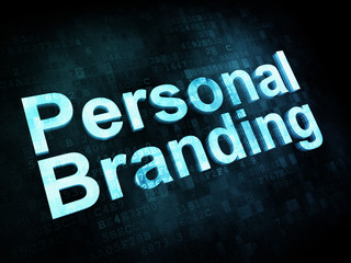 Marketing concept: pixelated words Personal Branding on digital