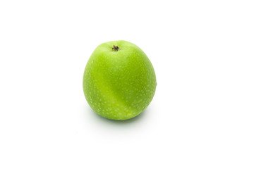 fresh green apple  isolated on white