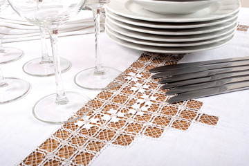 embroiderd tablecloth