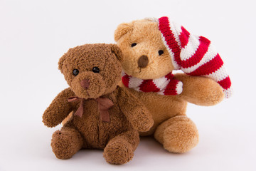 Duo d'oursons en peluche