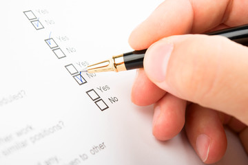 Filling Questionnaire