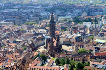 Architecture, Minster church in Freiburg, Germany
