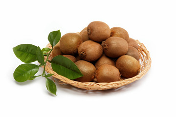 Fresh fruit. Kiwi isolated on a white background.
