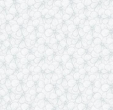 Seamless light blue flower pattern. Vector illustration
