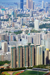 Fototapeta na wymiar Hong Kong crowded building