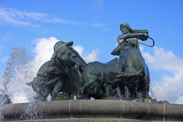 Fototapeta na wymiar Gefion fountain, Copenhagen