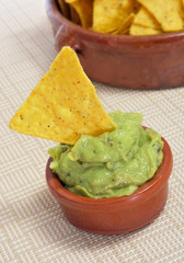nachos and guacamole