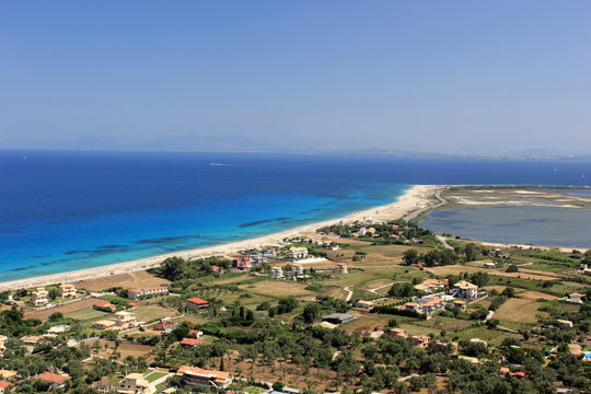 lefkas Greece beach on Mediterranean