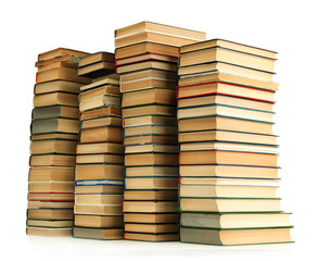 old books isolated on white