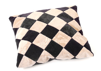 Throw Pillow with a Checkerboard Texture