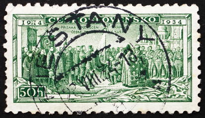 Postage stamp Czechoslovakia 1934 Consecration of Legion Colors