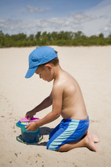 toddler on the beach