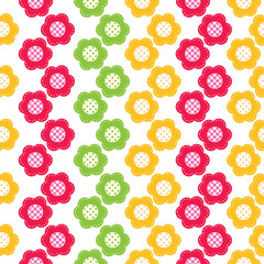 Seamless pattern with abstract flowers