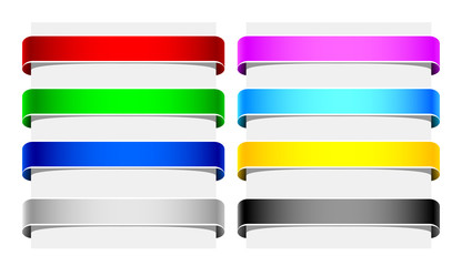 colored paper labels, stickers