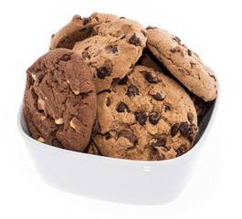 Mixed Cookies in a bowl on white