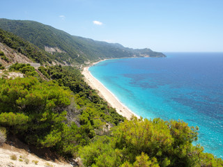 beach at Lefkada, Ionion sea, Greece