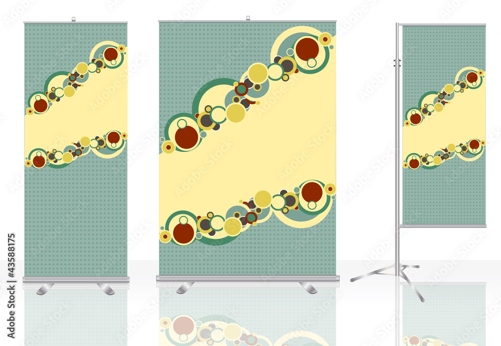 Poster vector roll up banner identity background