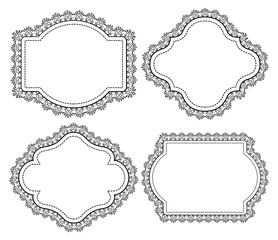 vintage frame with lace