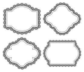 vintage frame with lace