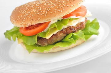 hamburger with cutlet