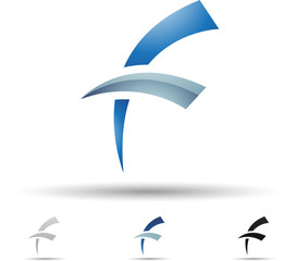 Vector illustration of abstract icons of letter F - Set 8