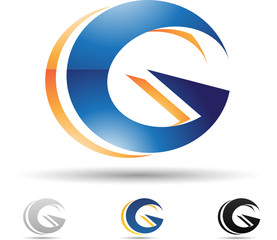Vector illustration of abstract icons of letter G - Set 4