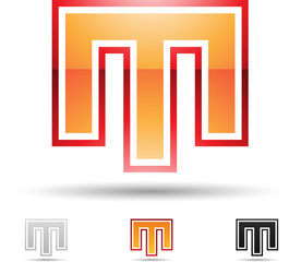 Vector illustration of abstract icons of letter M - Set 8