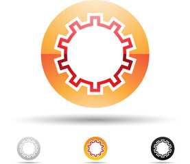 Vector illustration of abstract icons of letter O - Set 4