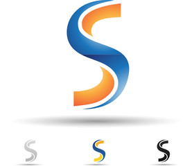 Vector illustration of abstract icons of letter S - Set 3
