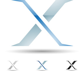 Vector illustration of abstract icons of letter X - Set 1