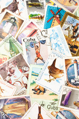 collection of old stamps