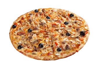 Pizza with ginger beef