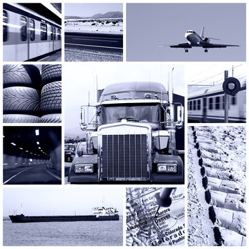 Transport collage
