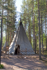 wigwam in the forest