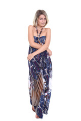 Full length of a beautiful young lady in dress