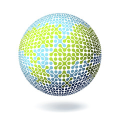 Earth Connections concept. Poster design template. Vector illust