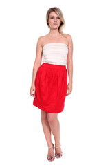 Full length of a beautiful young lady in dress