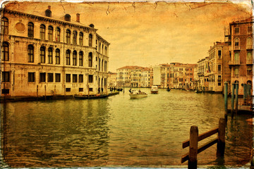 Venice - old paper - old card