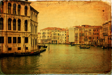 Fototapeta premium Venice - old paper - old card