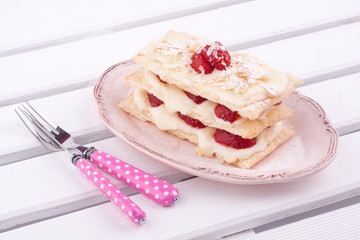 strawberry mille feuille