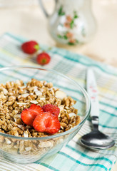 Muesli with strawberry