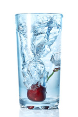 cherry fell in a water
