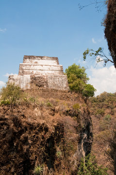 Pyramid at Tepozteco ruins in Tepoztlan, Mexico