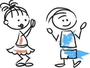 Смазливая счастливые дети мультфильм