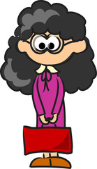 Смазливая девочка счастлива мультфильм