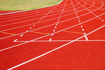 Fototapeta premium Running tracks of athletics