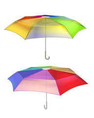 colorful plastic umbrellas