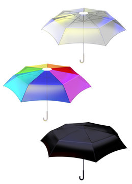 set of umbrellas