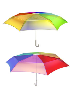 colorful plastic umbrellas