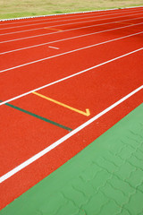 Fototapeta premium Running tracks of athletics